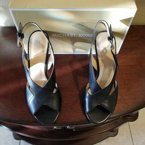 Michael Kors Becky leather sandal heel
